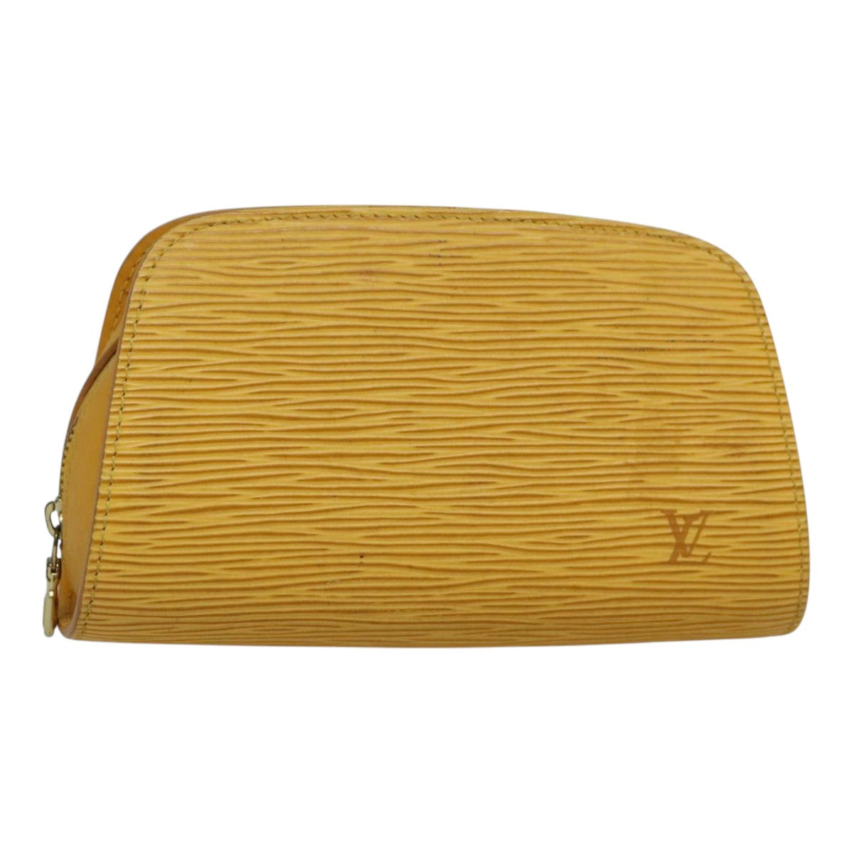 LOUIS VUITTON Epi Dauphine PM Pouch Yellow M48449 LV Auth ep6047