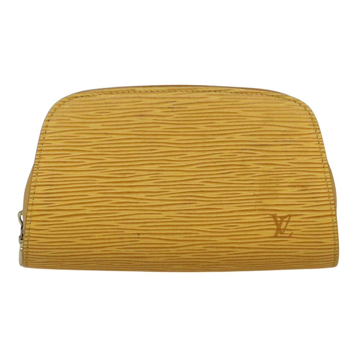 LOUIS VUITTON Epi Dauphine PM Pouch Yellow M48449 LV Auth ep6047