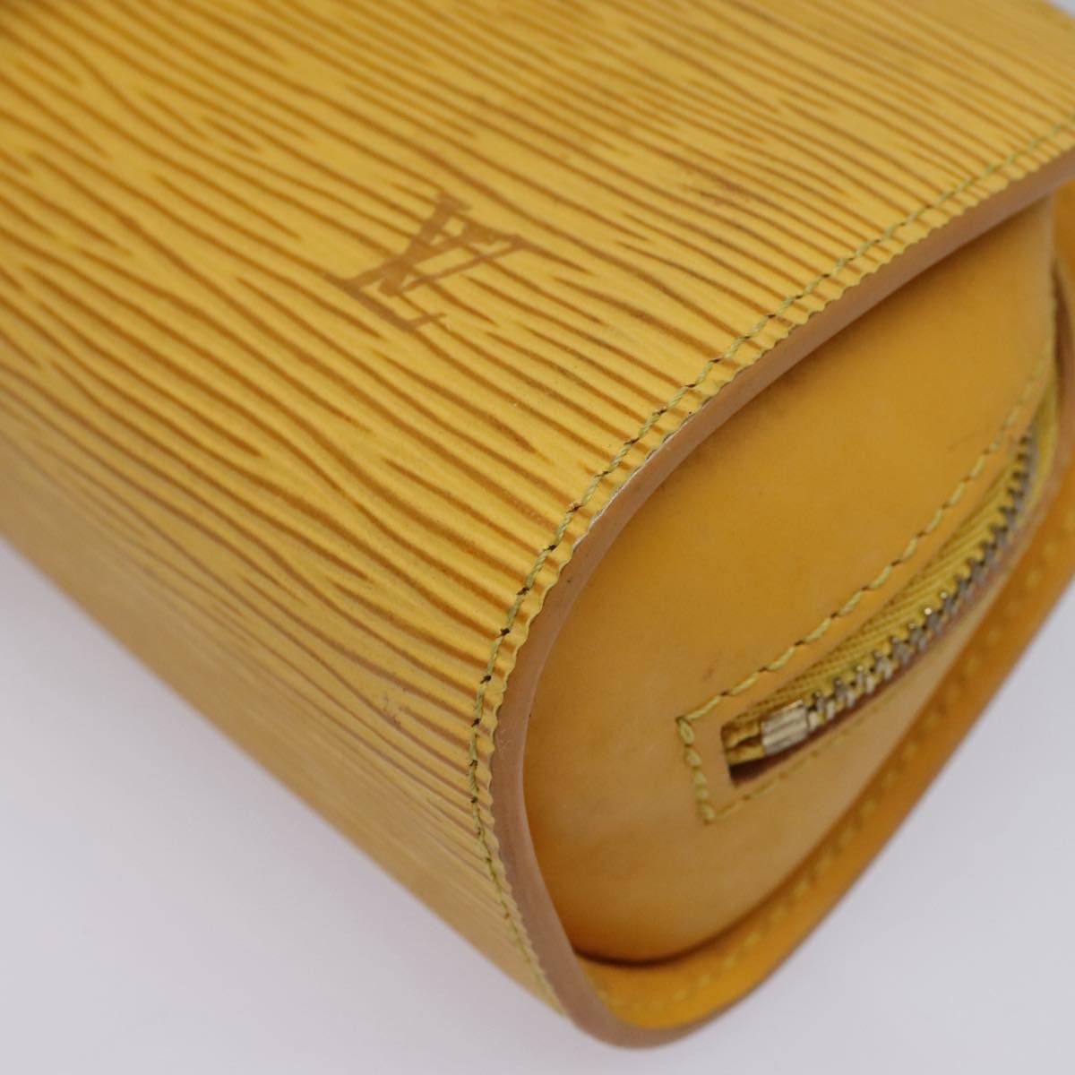 LOUIS VUITTON Epi Dauphine PM Pouch Yellow M48449 LV Auth ep6047