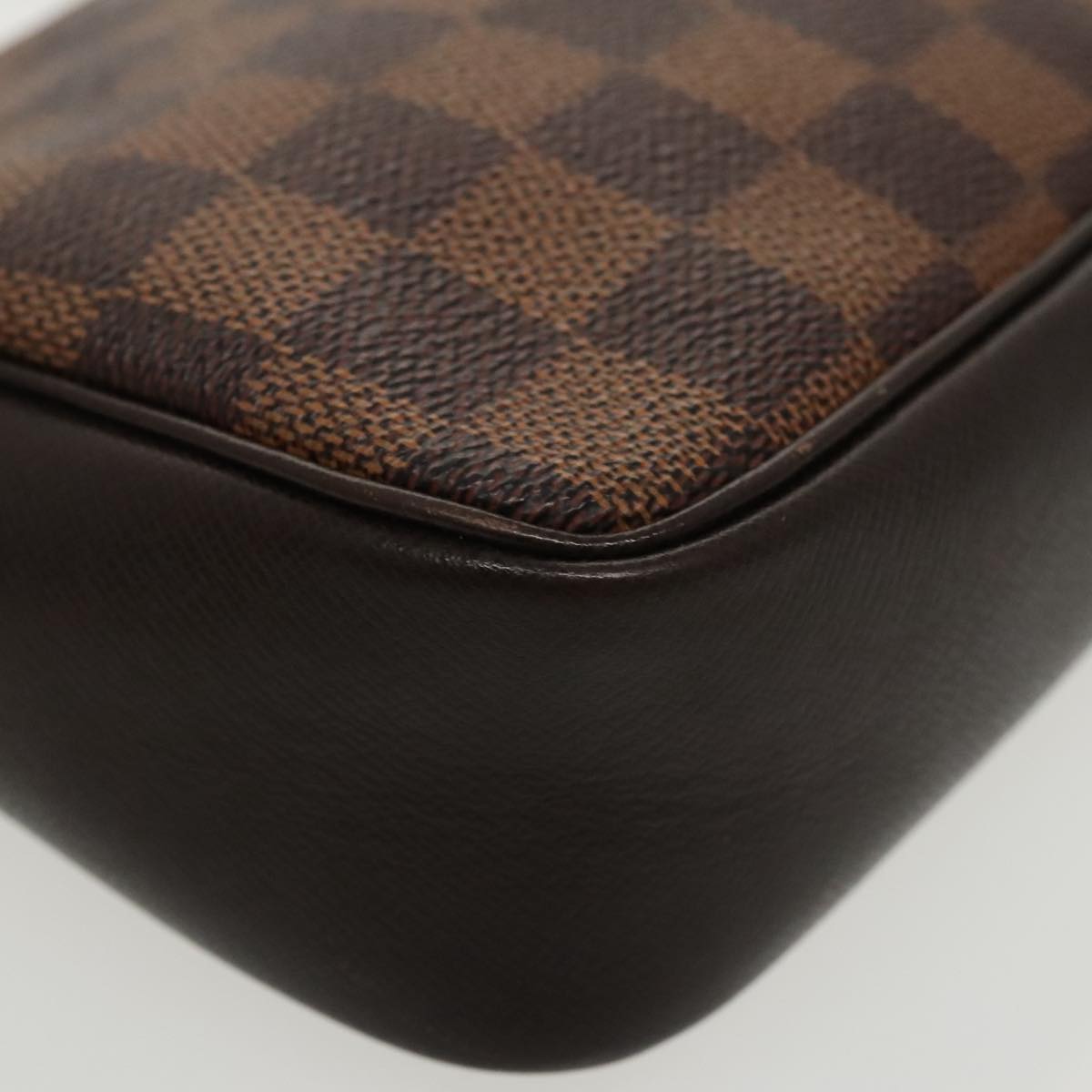 LOUIS VUITTON Damier Ebene Trousse makeup Pouch N51982 LV Auth ep6082