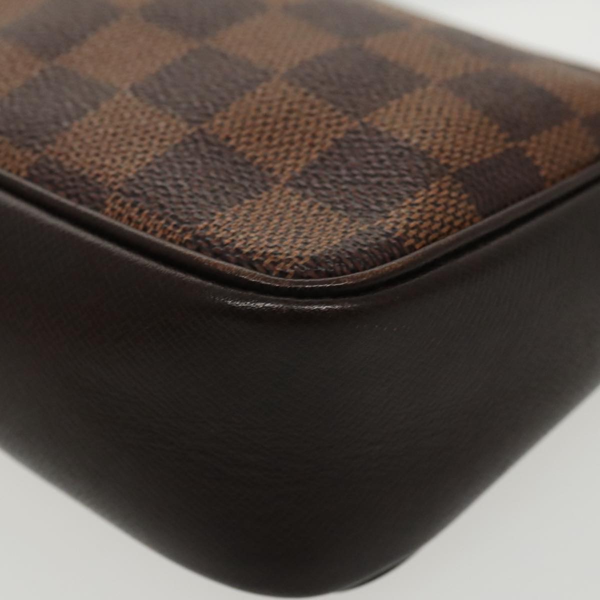 LOUIS VUITTON Damier Ebene Trousse makeup Pouch N51982 LV Auth ep6082