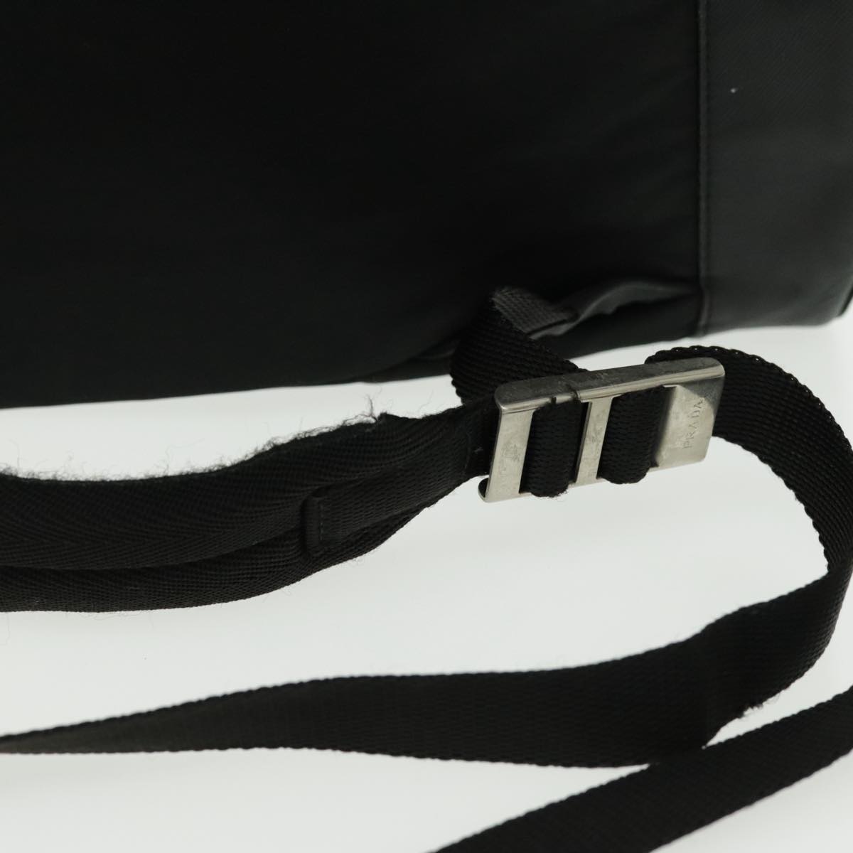 PRADA Backpack Nylon Black Silver Auth ep6168