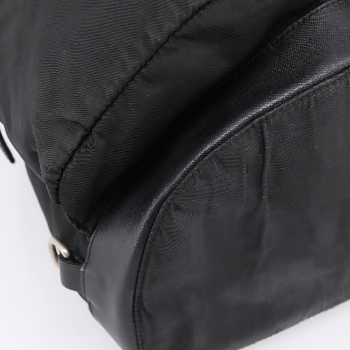 PRADA Backpack Nylon Black Silver Auth ep6168