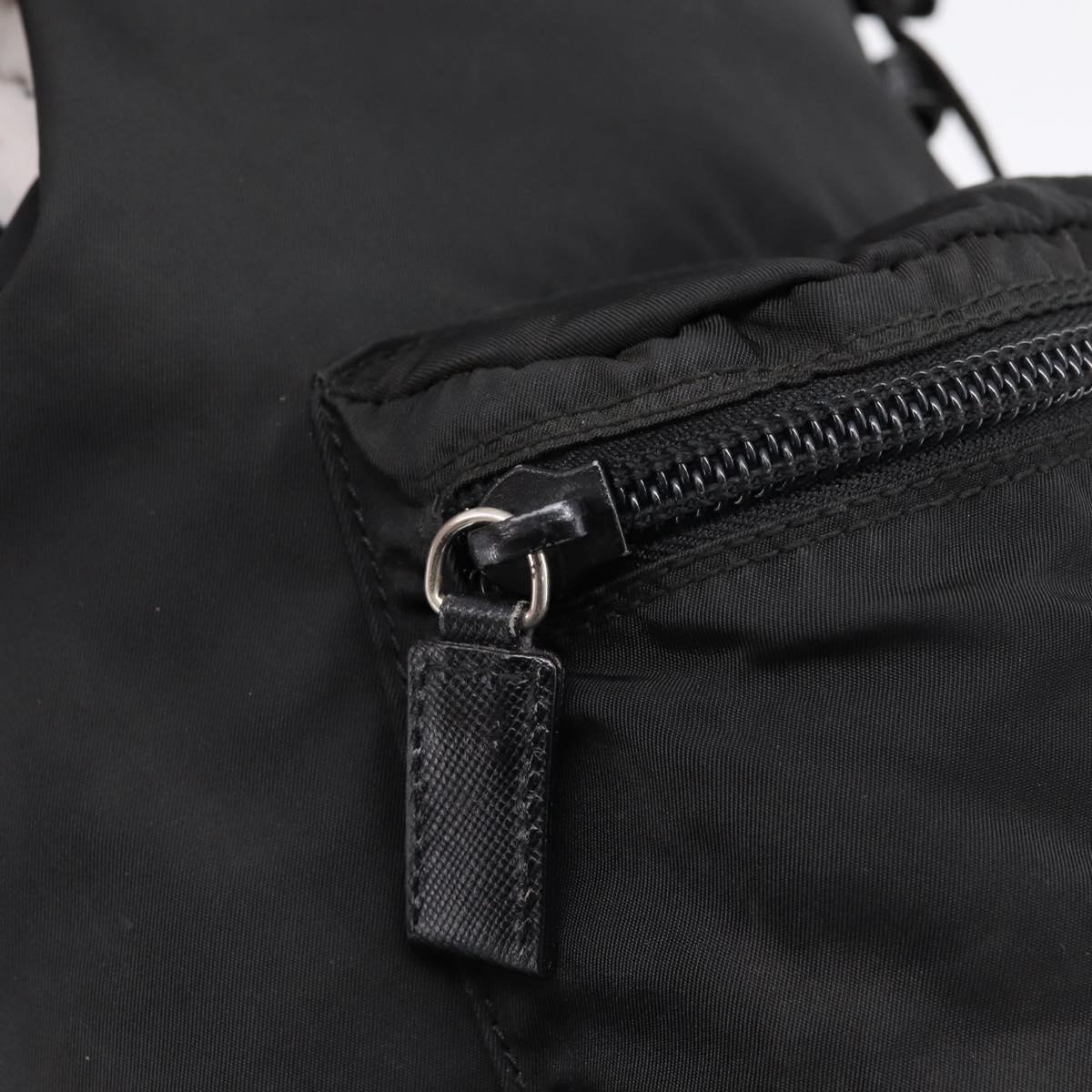 PRADA Backpack Nylon Black Silver Auth ep6168