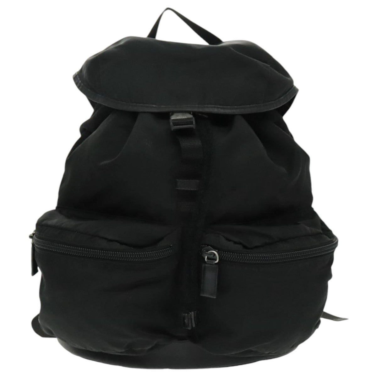 PRADA Backpack Nylon Black Silver Auth ep6168