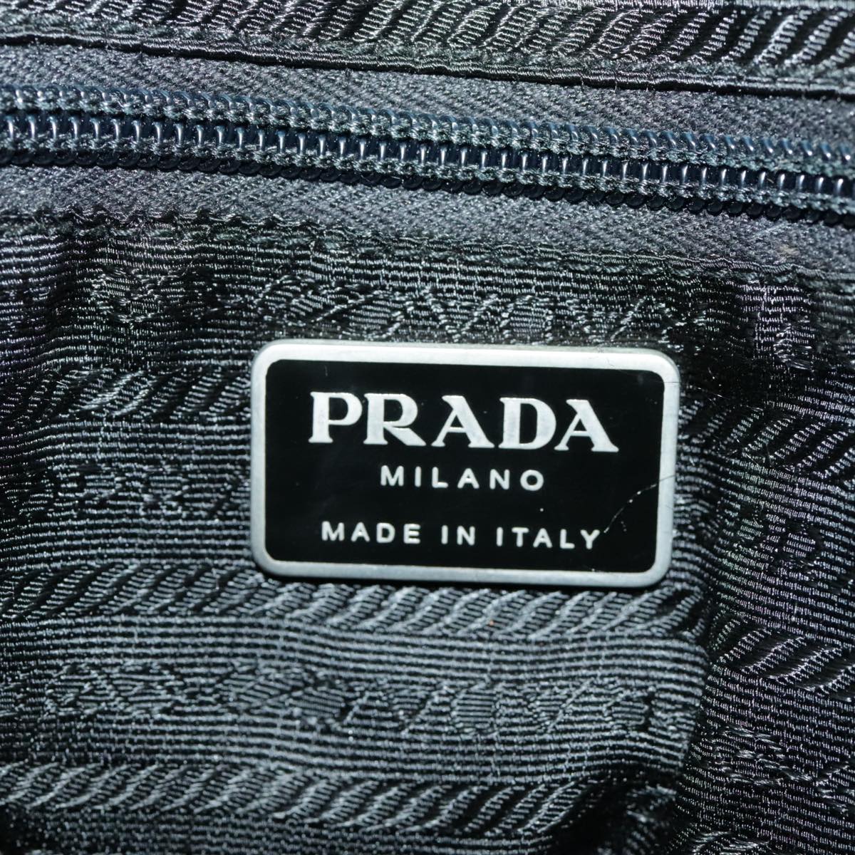 PRADA Backpack Nylon Black Silver Auth ep6168