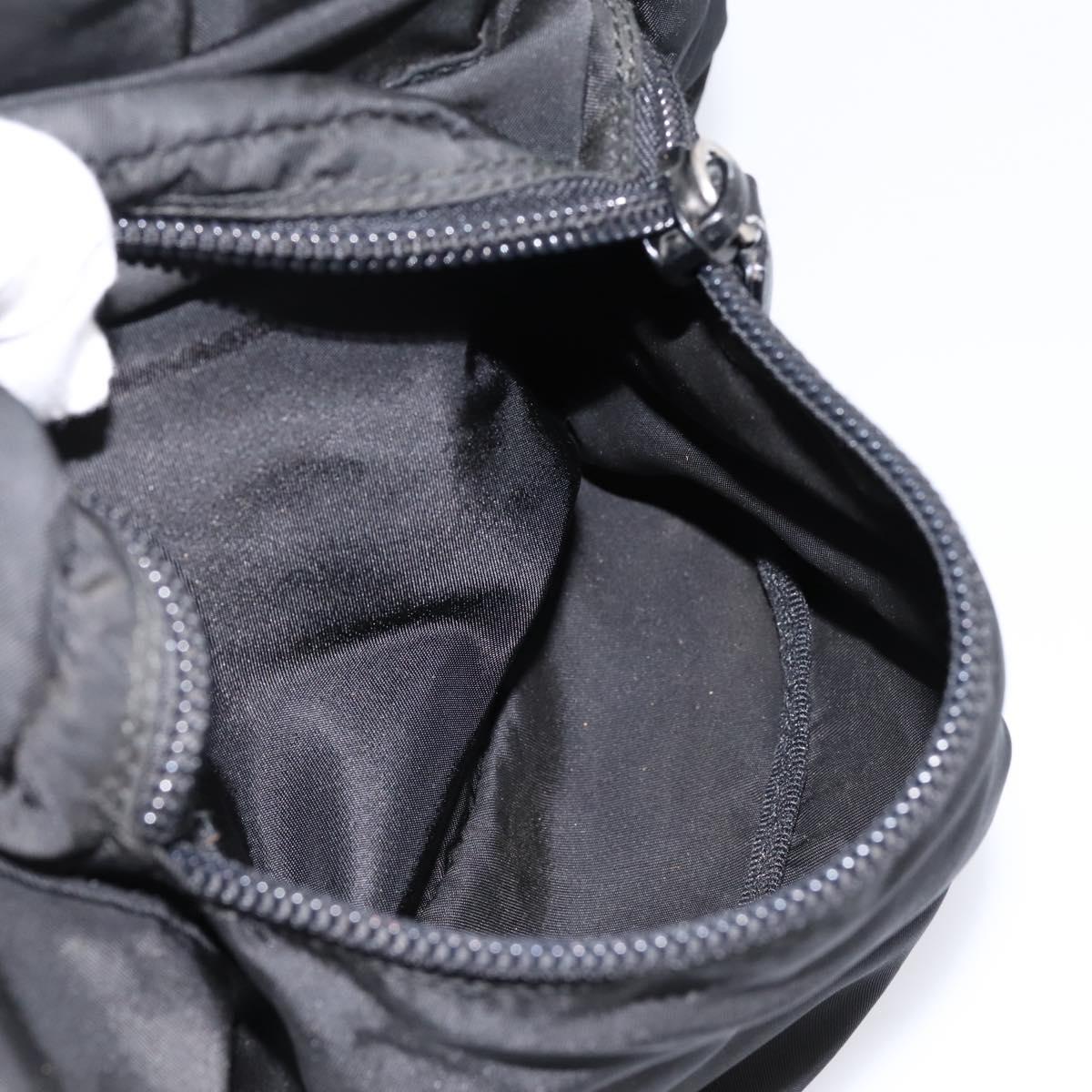 PRADA Backpack Nylon Black Silver Auth ep6168