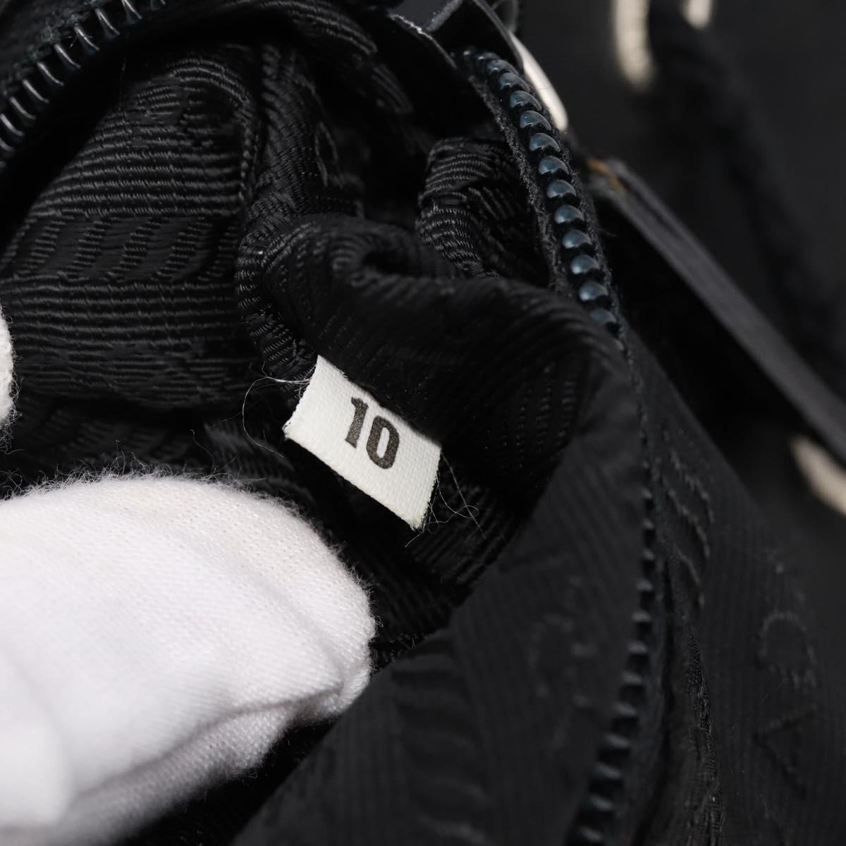 PRADA Backpack Nylon Black Silver Auth ep6168