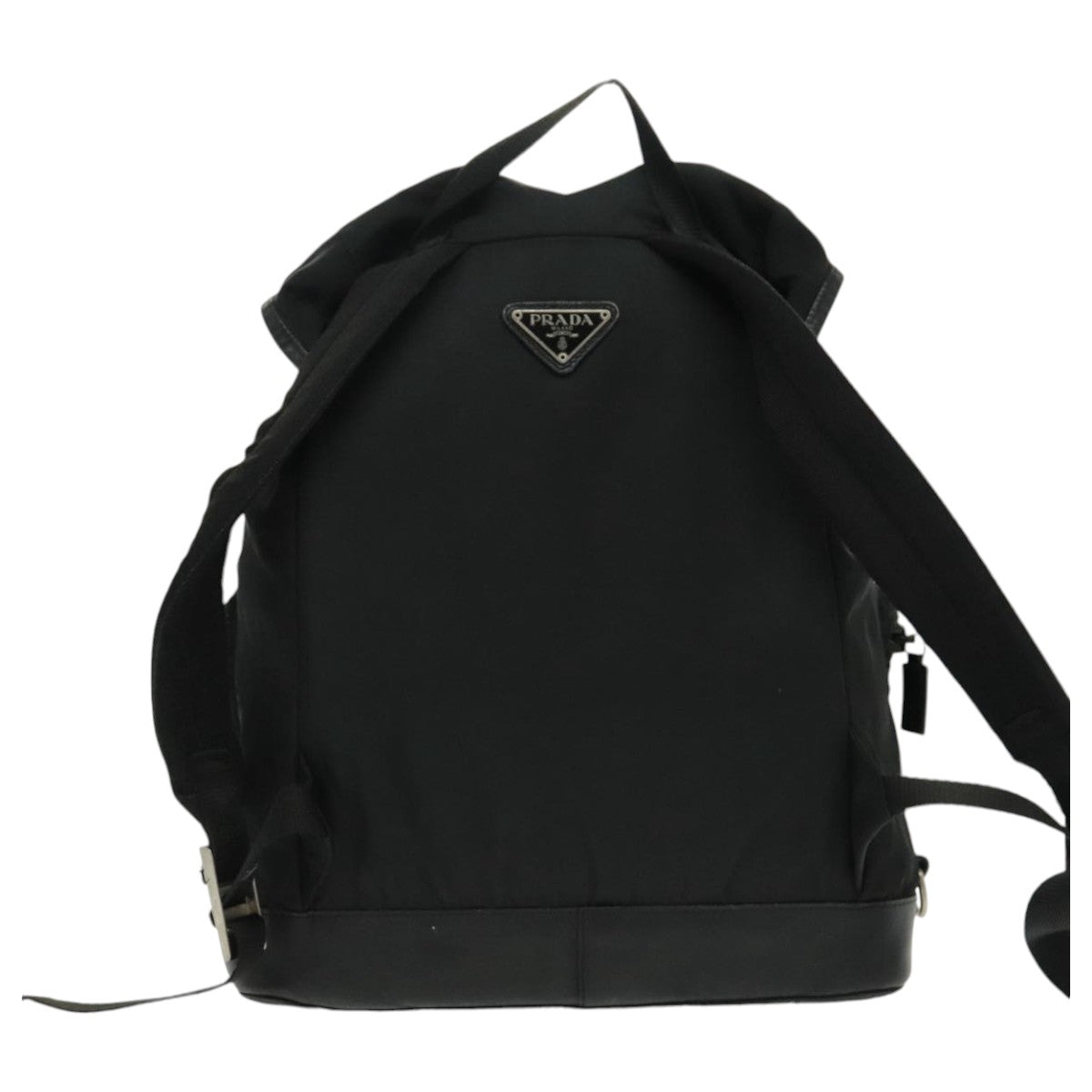 PRADA Backpack Nylon Black Silver Auth ep6168