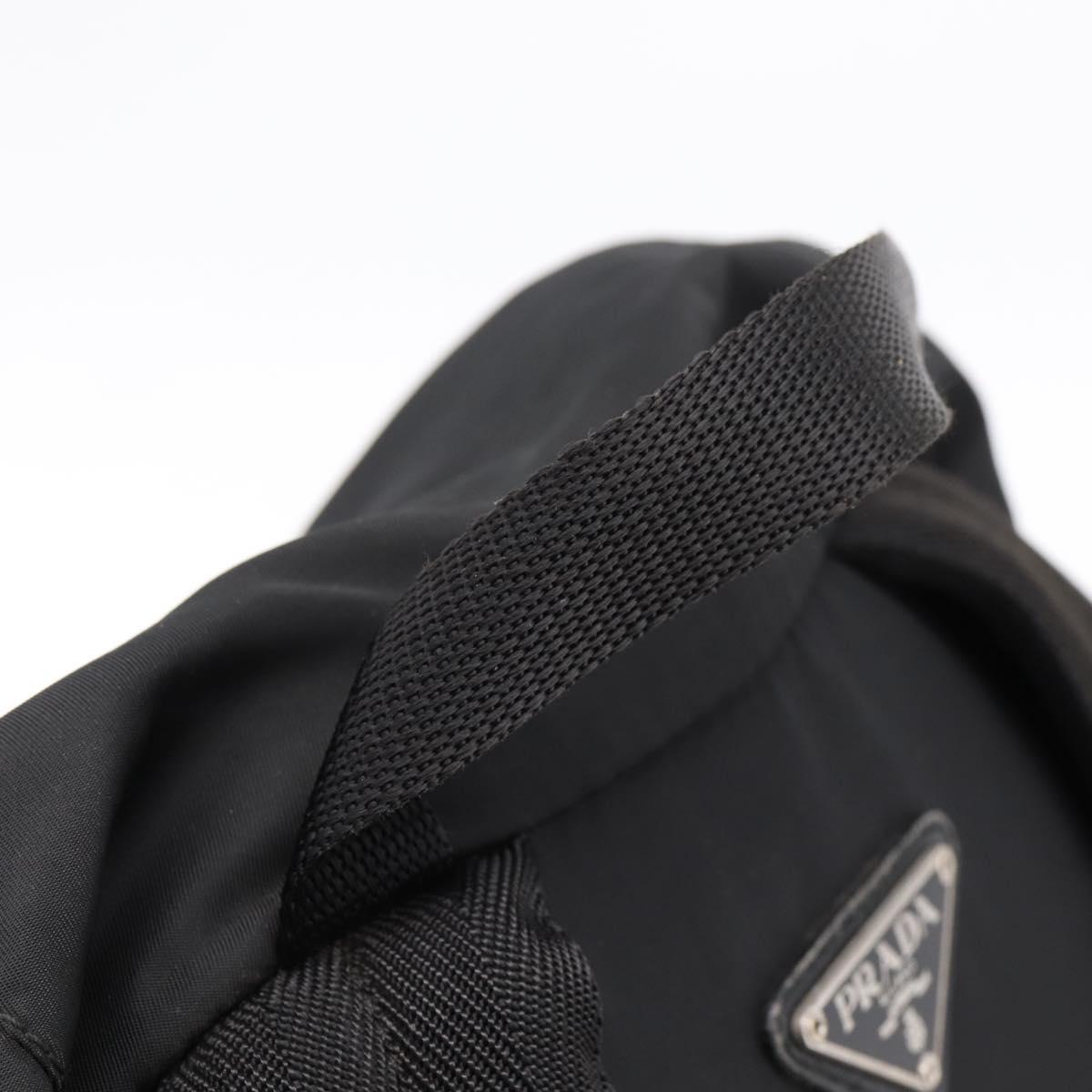 PRADA Backpack Nylon Black Silver Auth ep6168