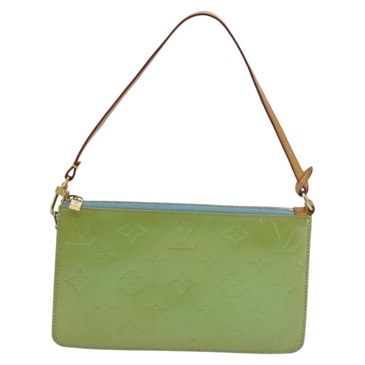 LOUIS VUITTON Monogram Vernis Lexington Pouch Baby Blue M91011 LV Auth ep6393