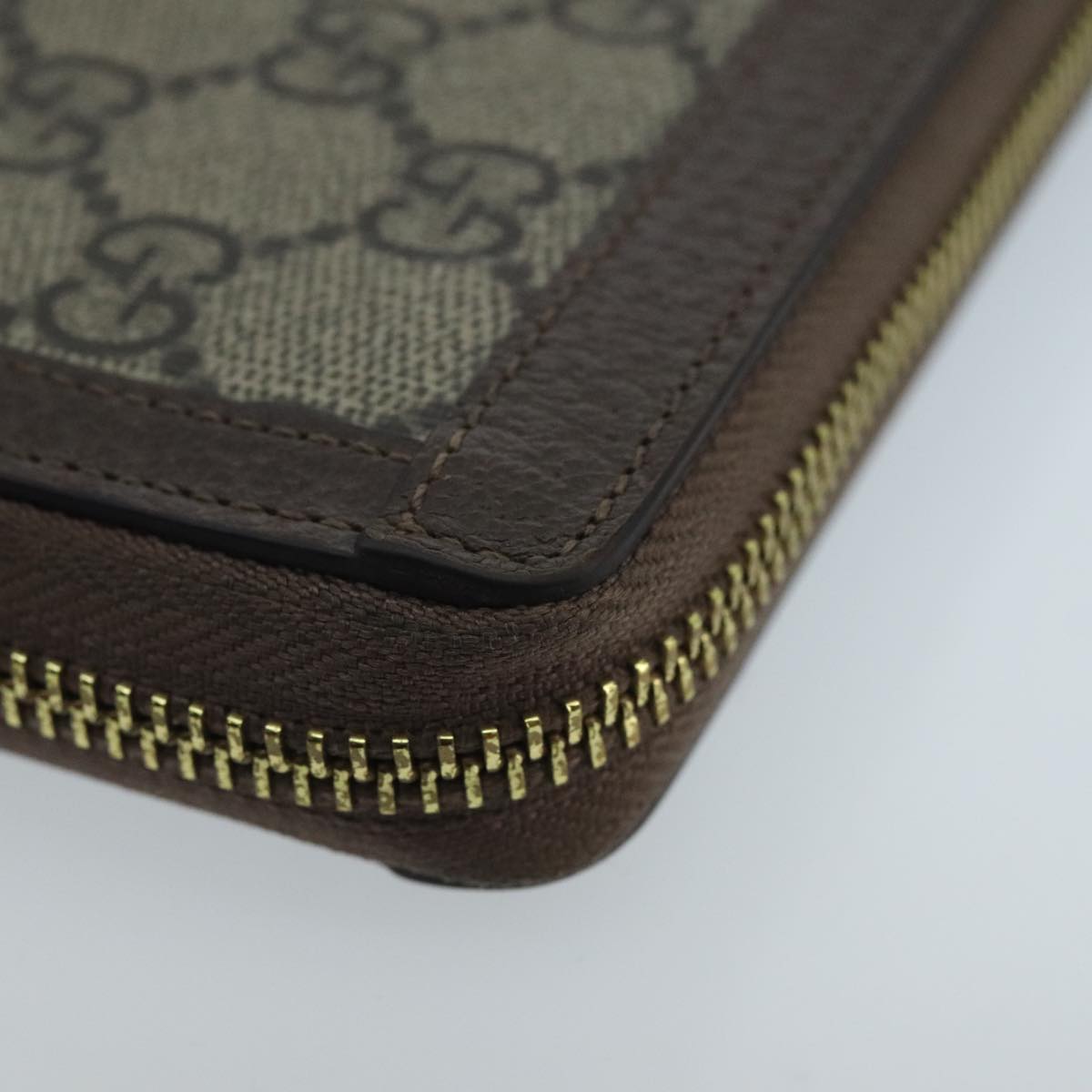 GUCCI GG Ophidia WebSherry Line Wallet PVC Beige Red Green Auth ep6413V