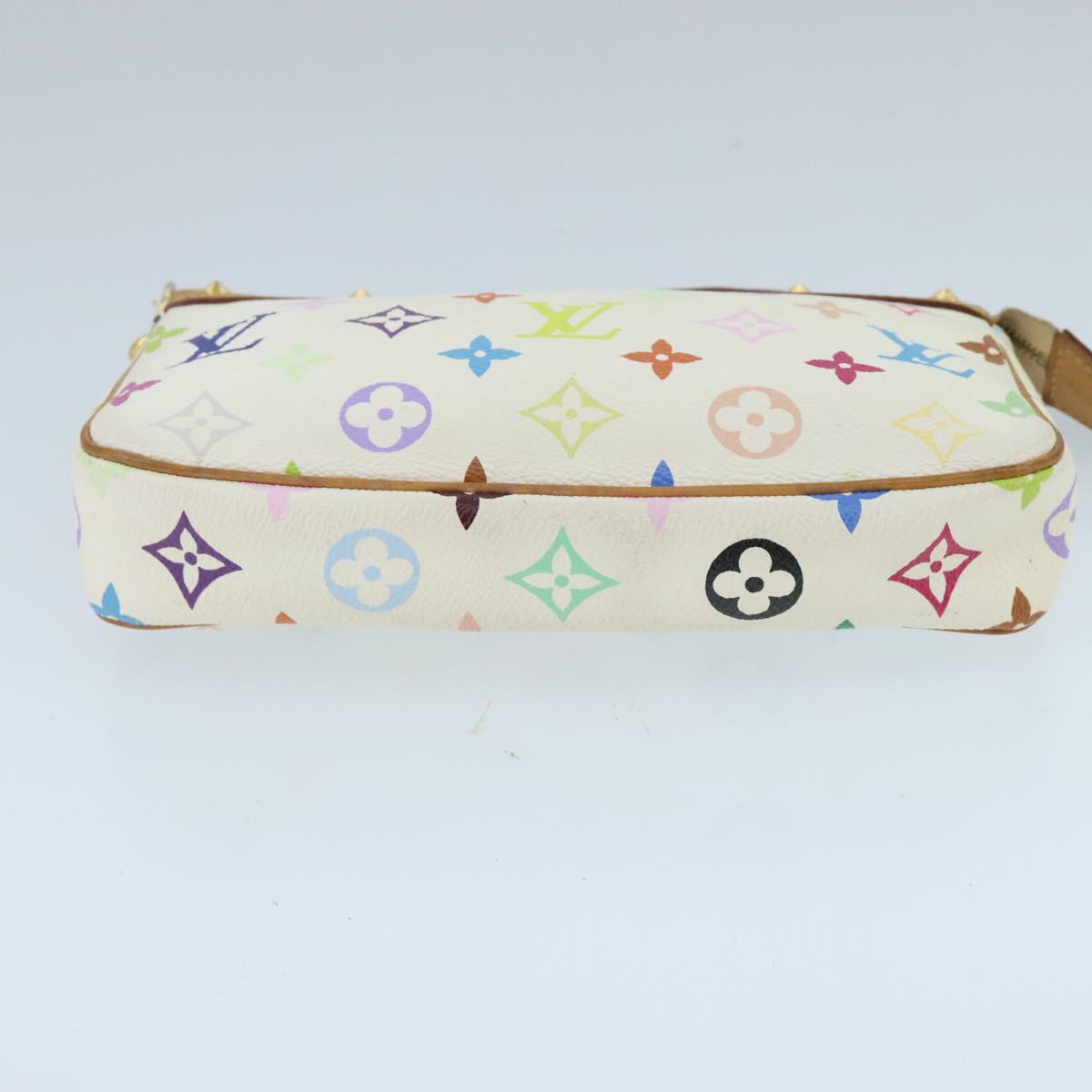 LOUIS VUITTON Monogram Multicolor Pochette Pouch White M92649 LV Auth ep6432