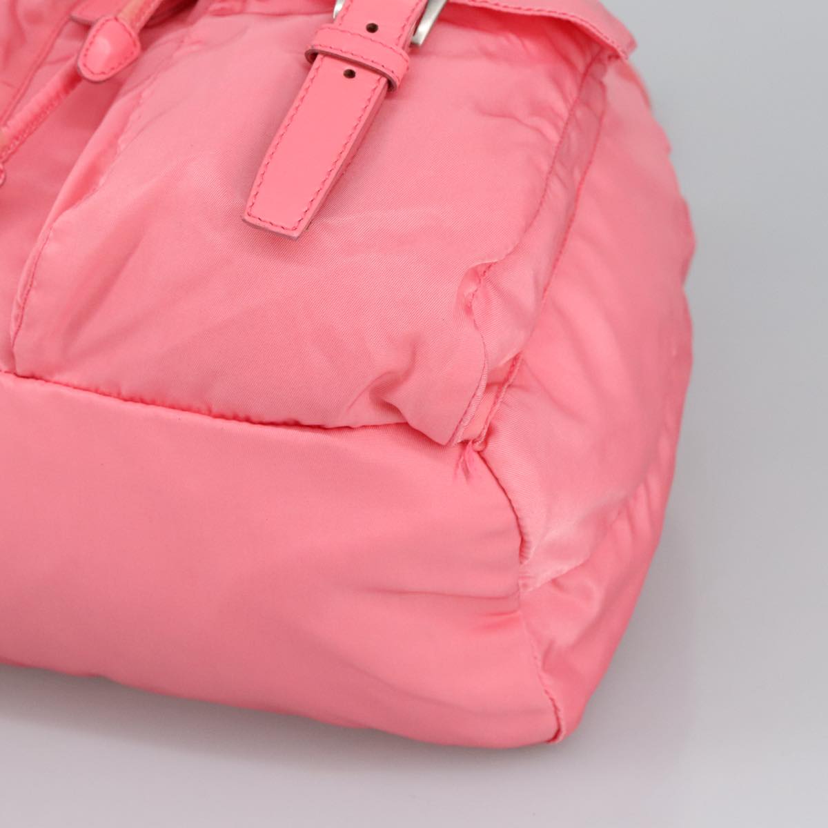 PRADA Backpack Nylon Pink Silver Auth ep6439