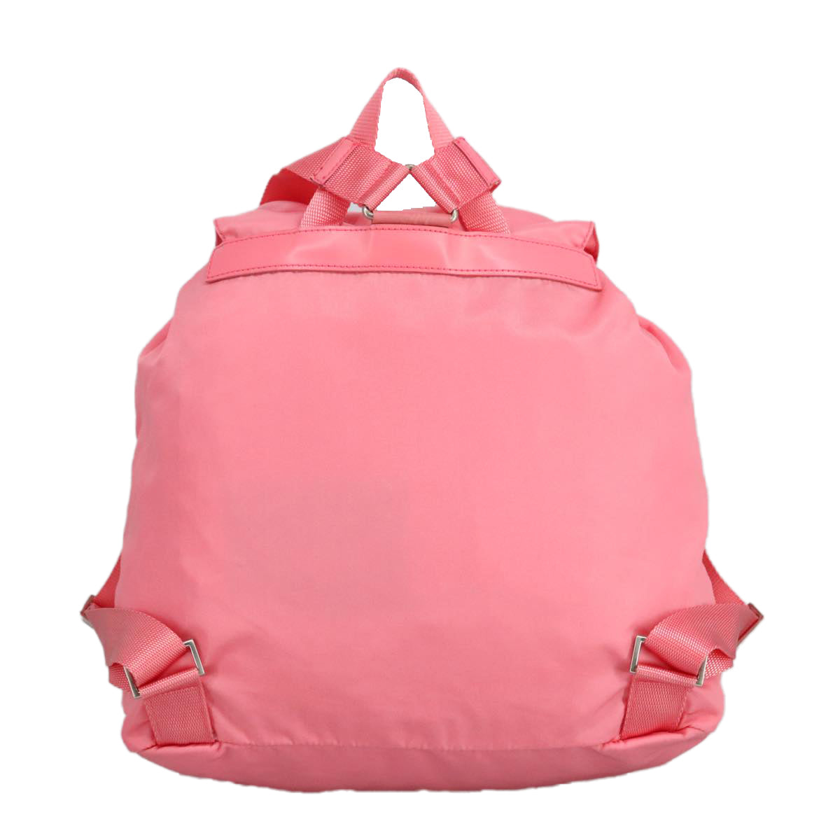 PRADA Backpack Nylon Pink Silver Auth ep6439