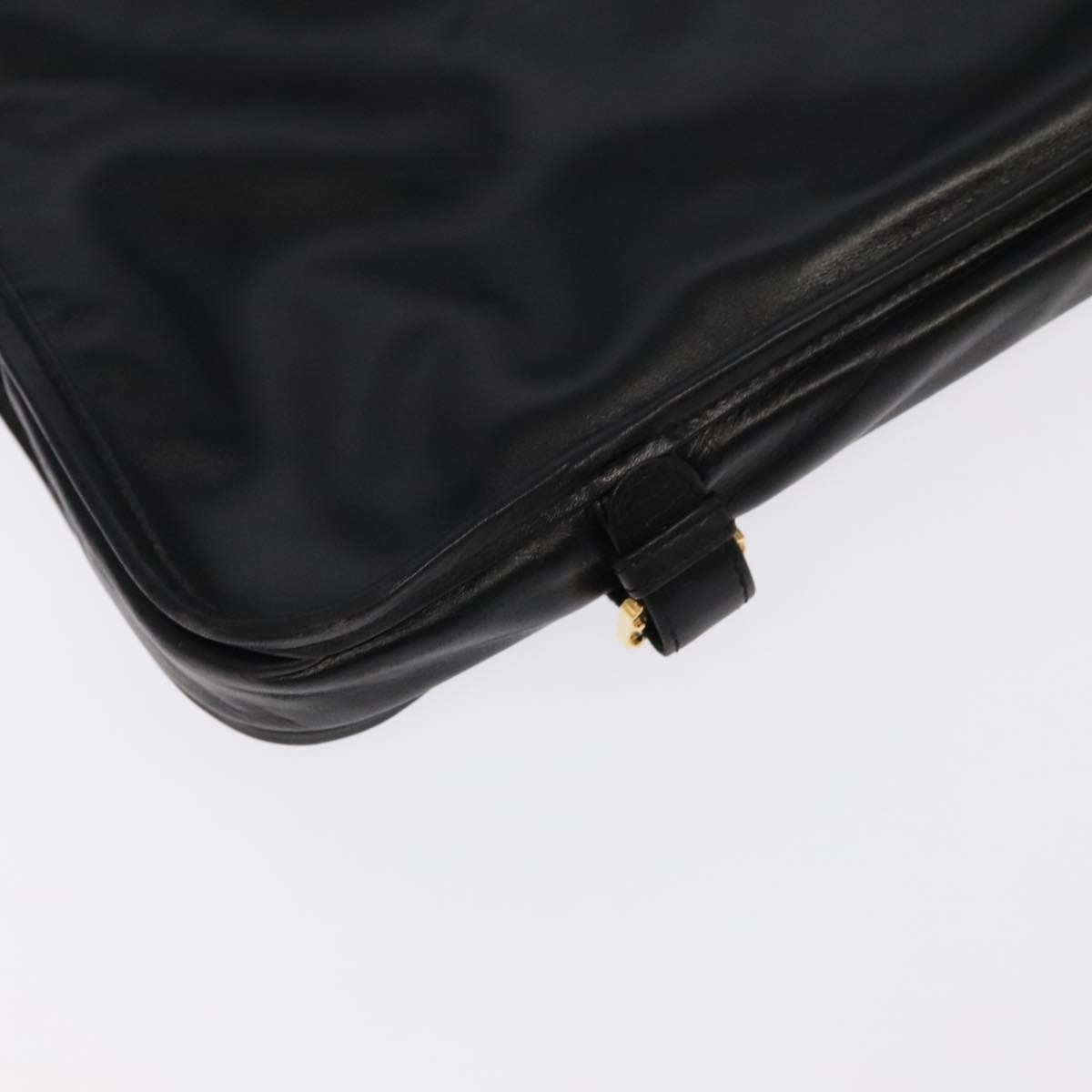 LOEWE Anagram Garment Cover Leather Black Gold Auth ep6458