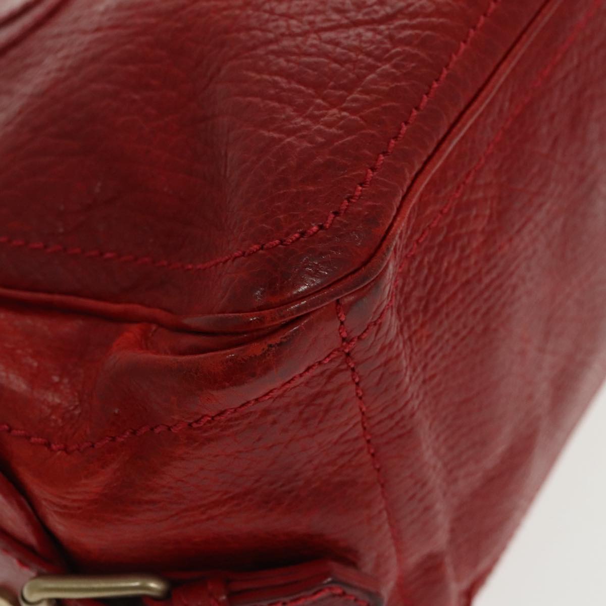 CELINE Hand Bag Leather Red Auth ep6470