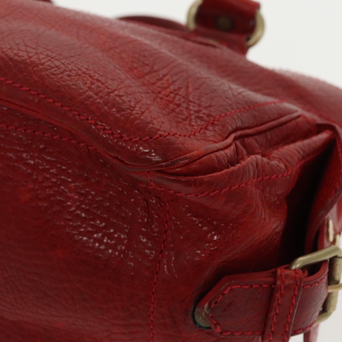 CELINE Hand Bag Leather Red Auth ep6470