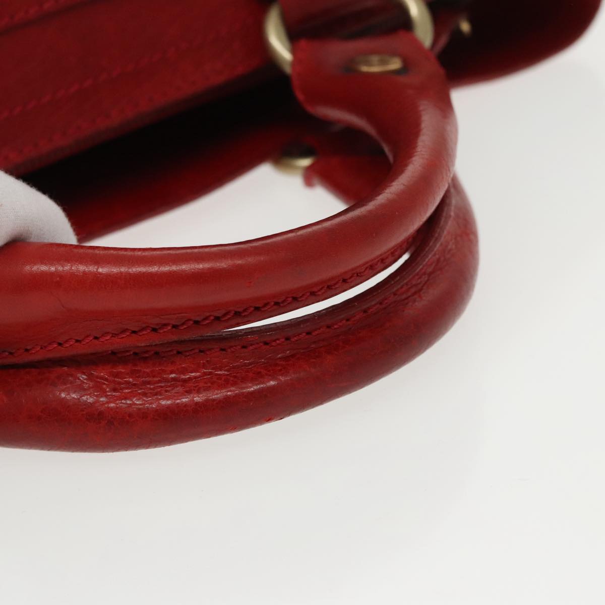 CELINE Hand Bag Leather Red Auth ep6470