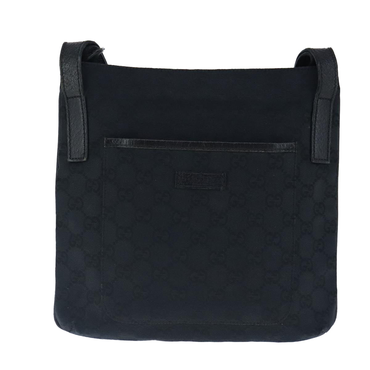 GUCCI GG Canvas Shoulder Bag Black 122793 Auth ep6514