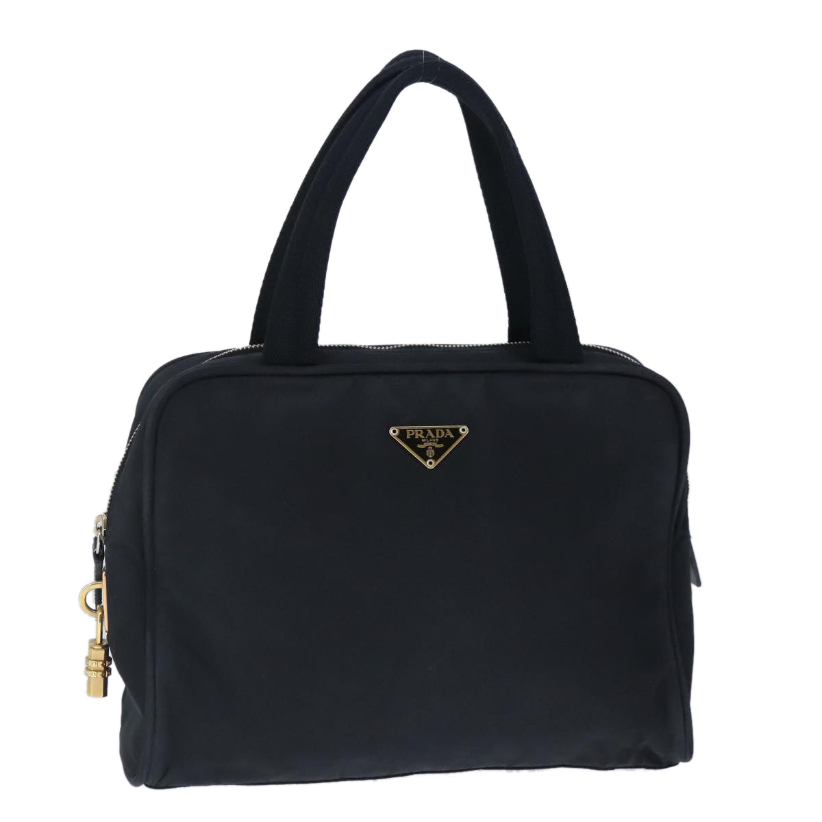 PRADA Hand Bag Nylon Black Auth ep6565