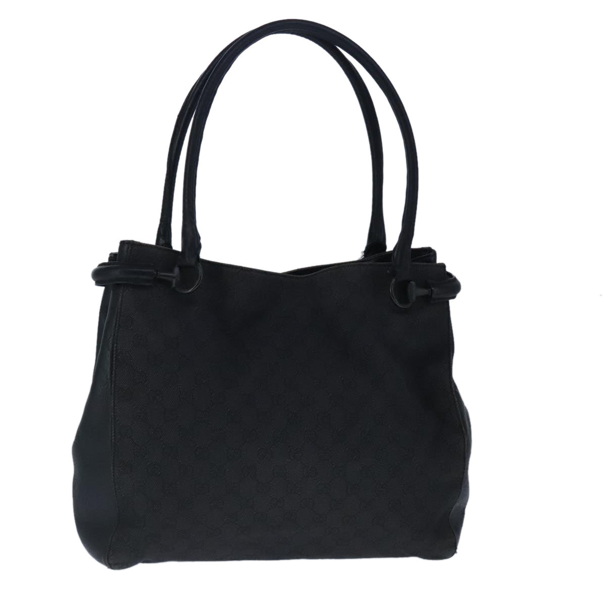 GUCCI GG Canvas Tote Bag Black 101346 Auth ep6586