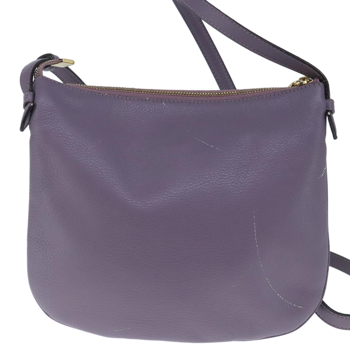 LOEWE Shoulder Bag Leather Purple Auth ep6631