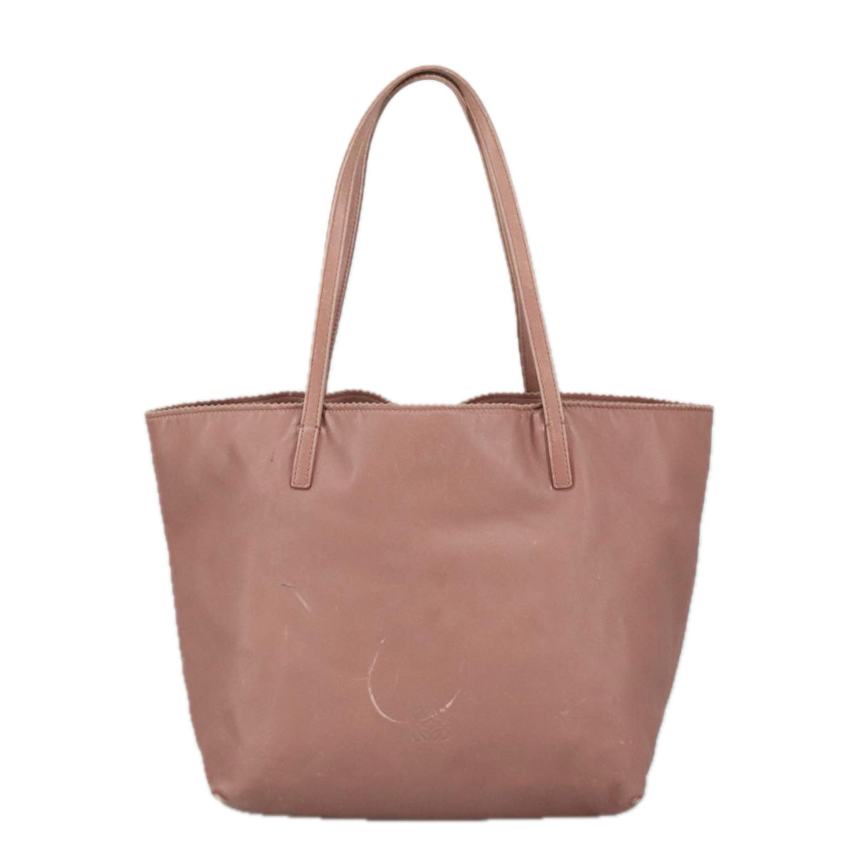 LOEWE Anagram Tote Bag Nylon Pink Auth ep6665