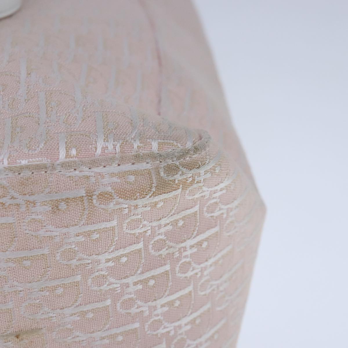 Christian Dior Trotter Canvas Tote Bag Pink Silver Auth ep6713