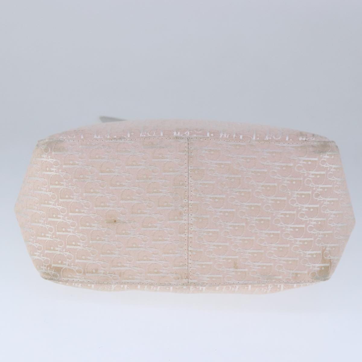 Christian Dior Trotter Canvas Tote Bag Pink Silver Auth ep6713