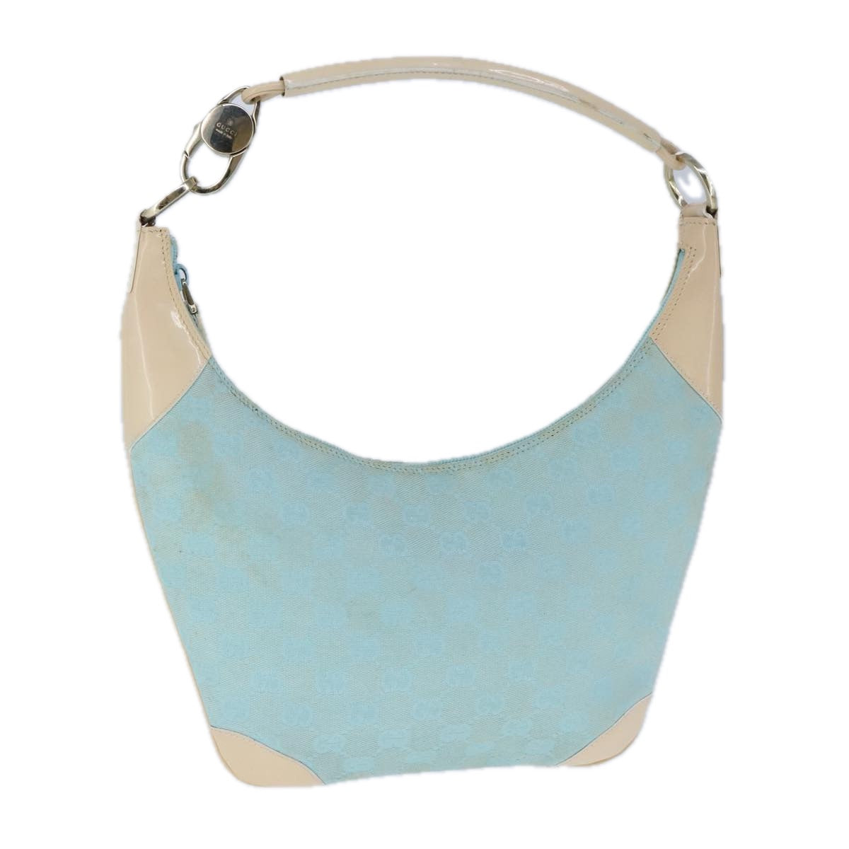 GUCCI GG Canvas Shoulder Bag Light Blue White Auth ep6725