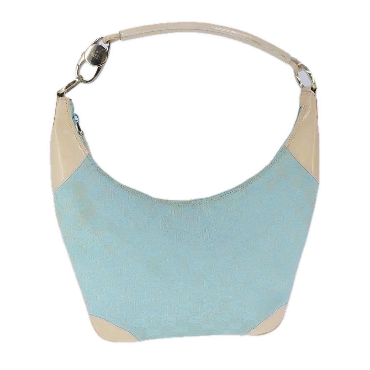 GUCCI GG Canvas Shoulder Bag Light Blue White Auth ep6725