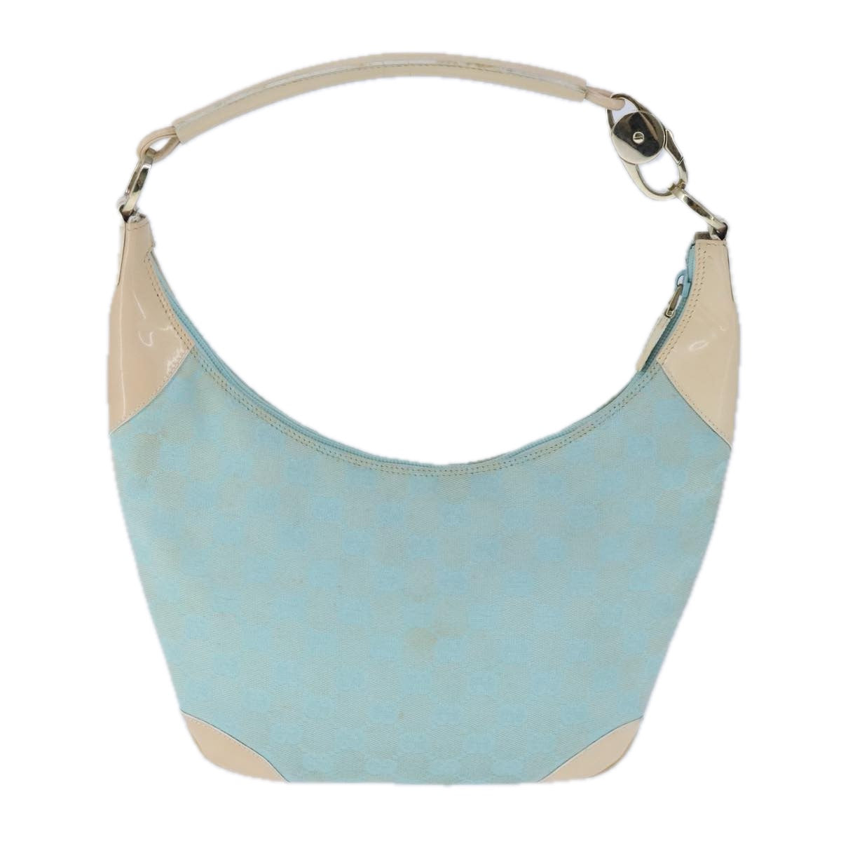 GUCCI GG Canvas Shoulder Bag Light Blue White Auth ep6725