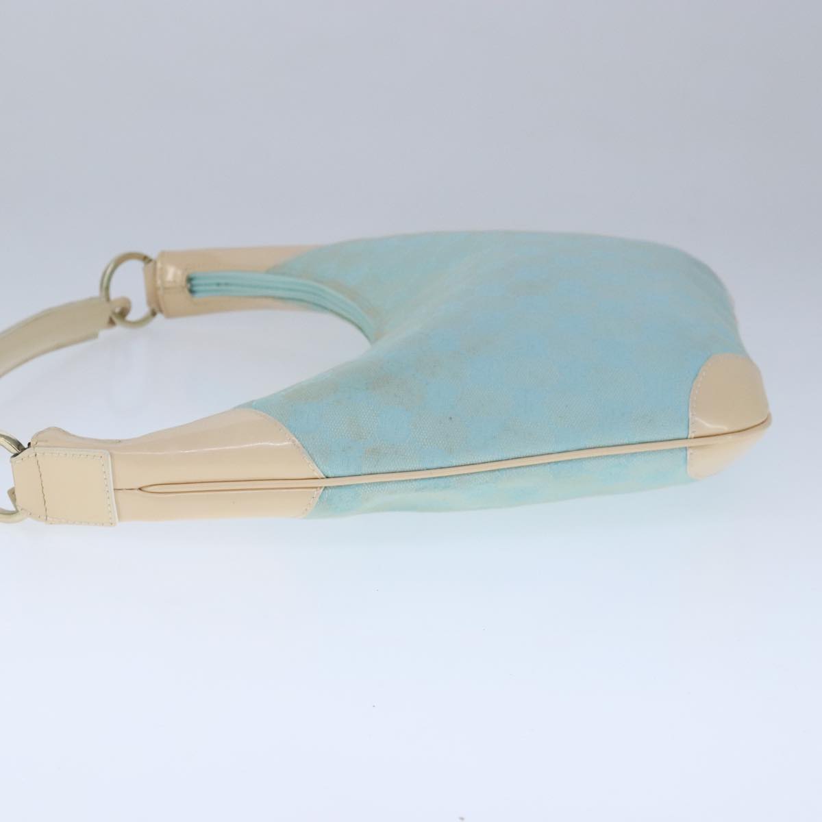 GUCCI GG Canvas Shoulder Bag Light Blue White Auth ep6725
