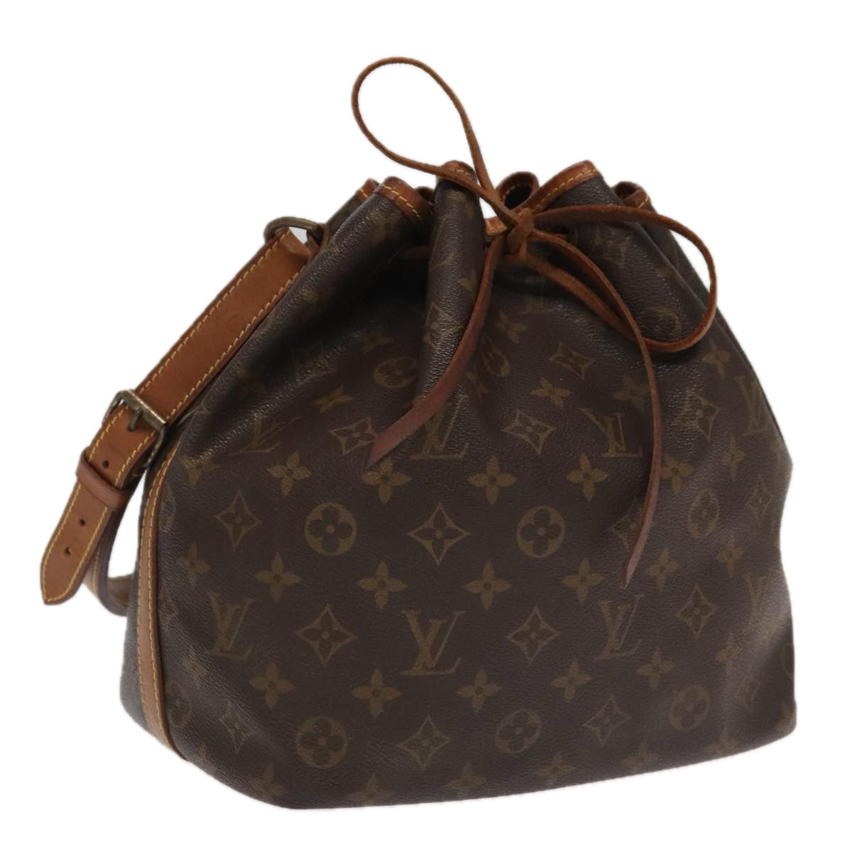 LOUIS VUITTON Monogram Petit Noe Shoulder Bag M42226 LV Auth ep6761