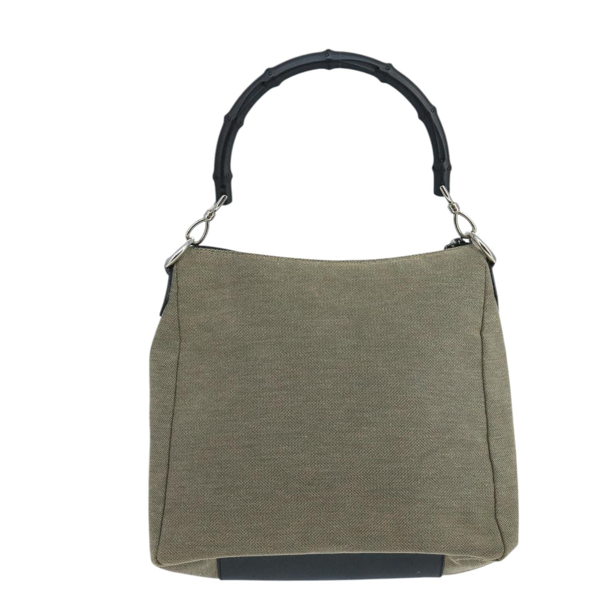 GUCCI Bamboo Hand Bag Outlet Canvas Beige 35692 Auth ep6849