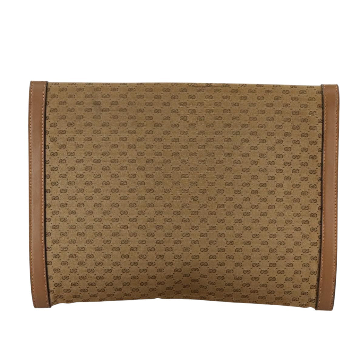 GUCCI Micro GG Canvas Clutch Bag Beige Auth ep6918