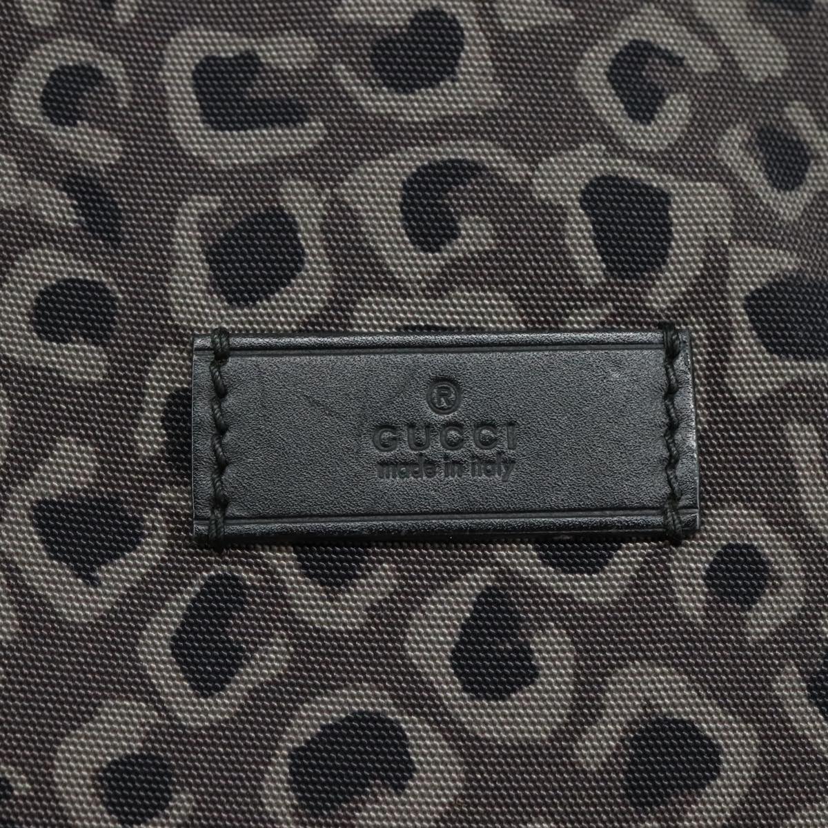 GUCCI Tote Bag Canvas Black Auth ep6974