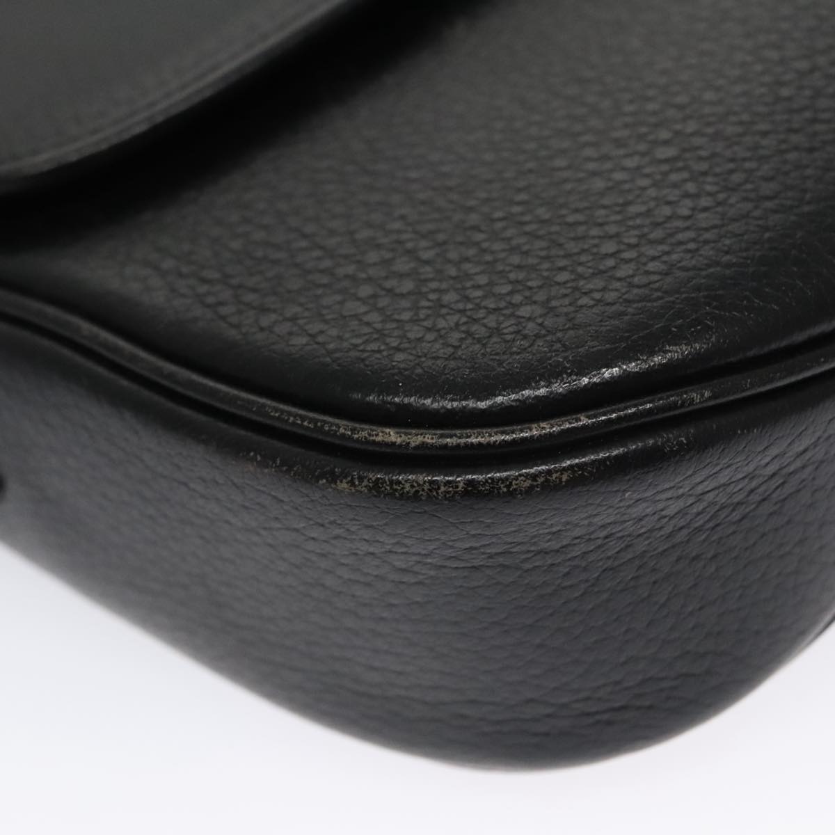 Burberrys Shoulder Bag Leather Black Auth ep6980