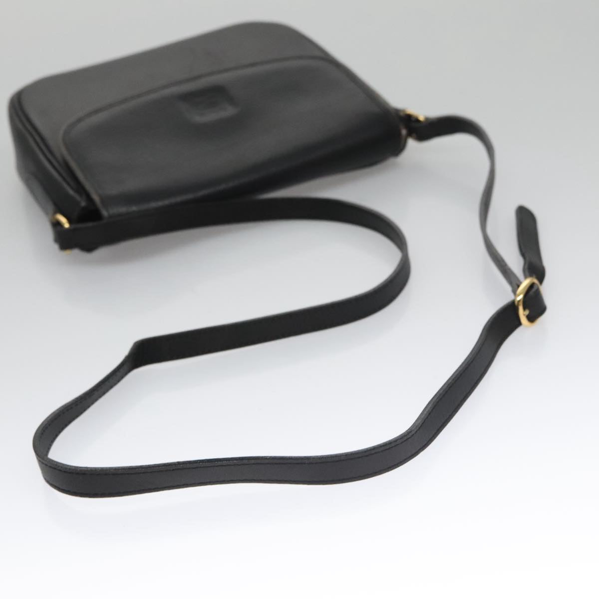 Burberrys Shoulder Bag Leather Black Auth ep6980