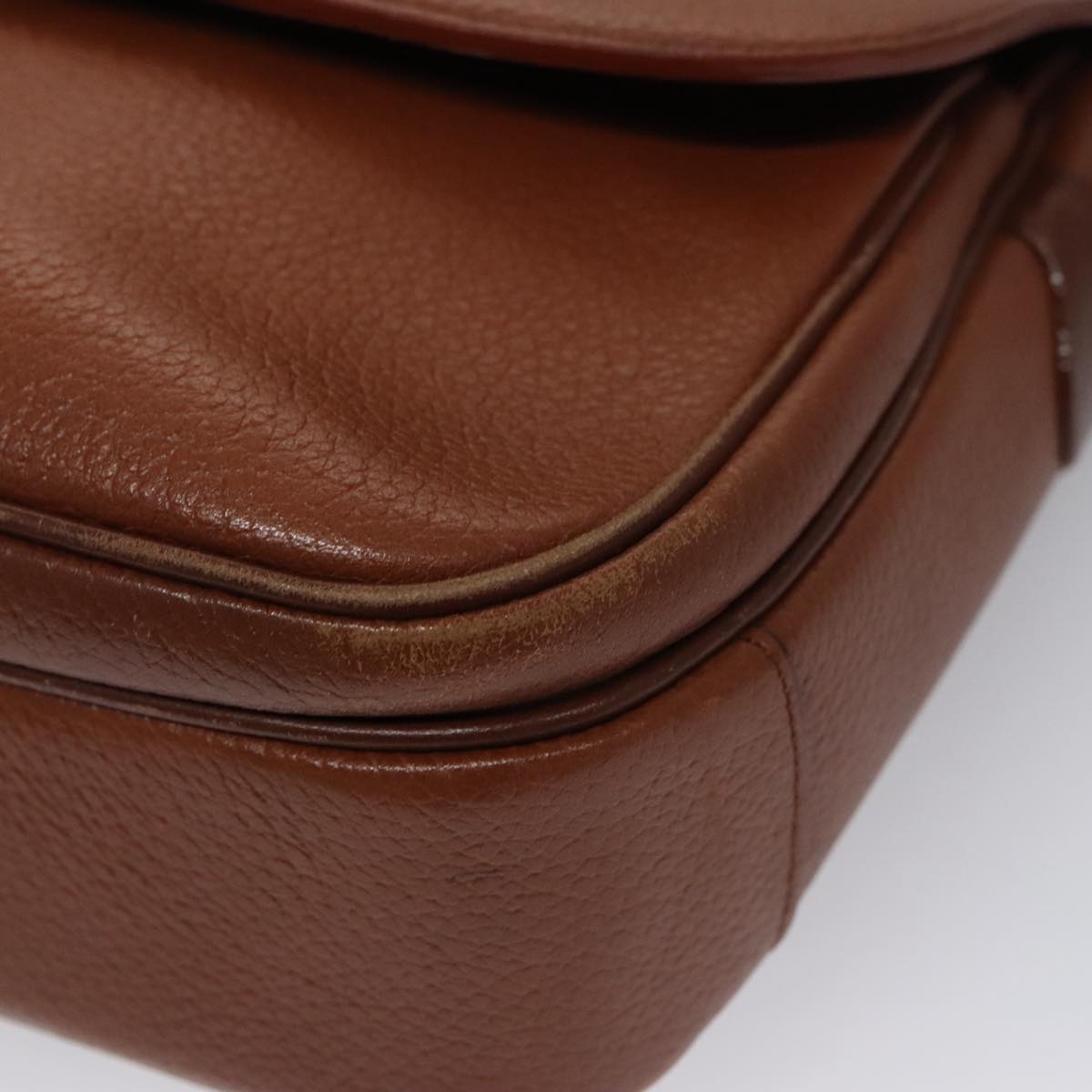 Burberrys Shoulder Bag Leather Brown Auth ep6981