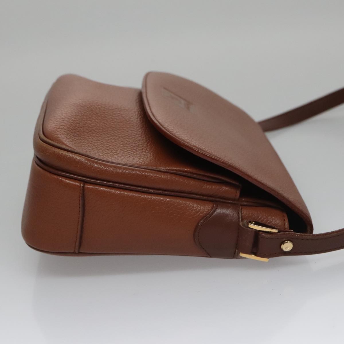 Burberrys Shoulder Bag Leather Brown Auth ep6981