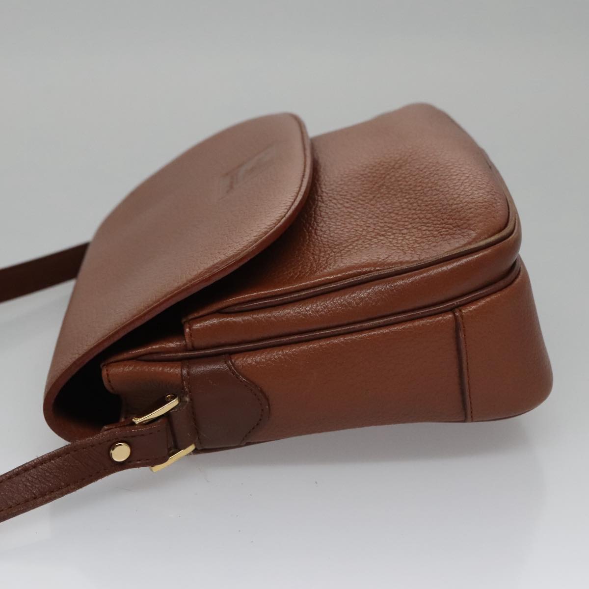 Burberrys Shoulder Bag Leather Brown Auth ep6981