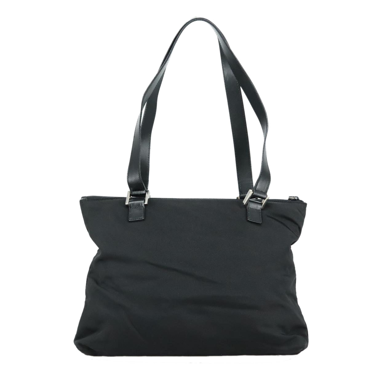 GUCCI Tote Bag Nylon Black Silver 000 1705 0571 Auth ep6991