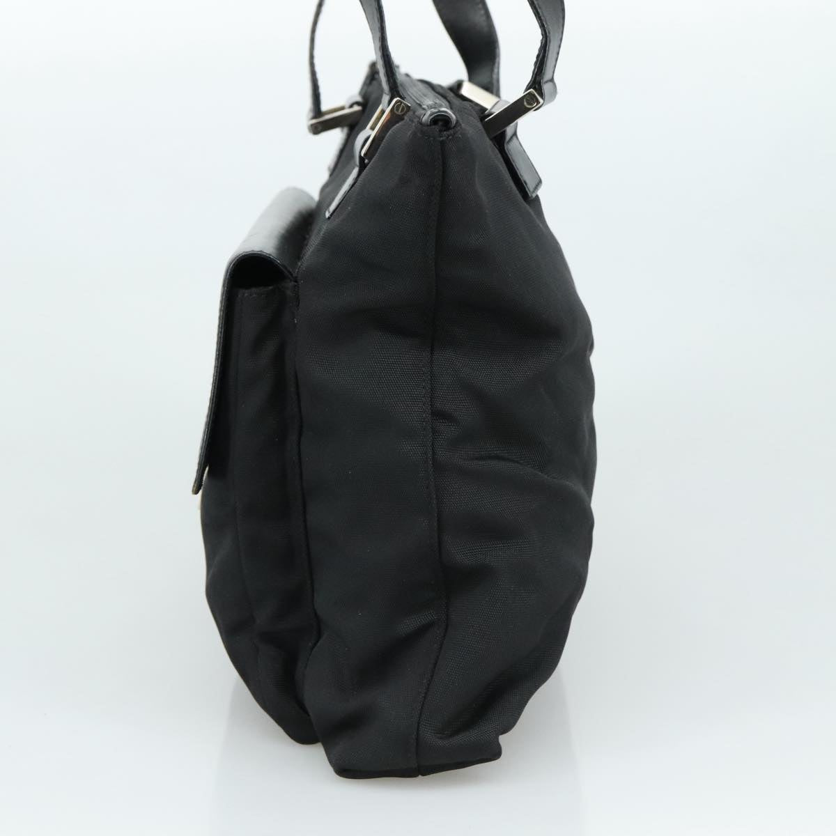 GUCCI Tote Bag Nylon Black Silver 000 1705 0571 Auth ep6991