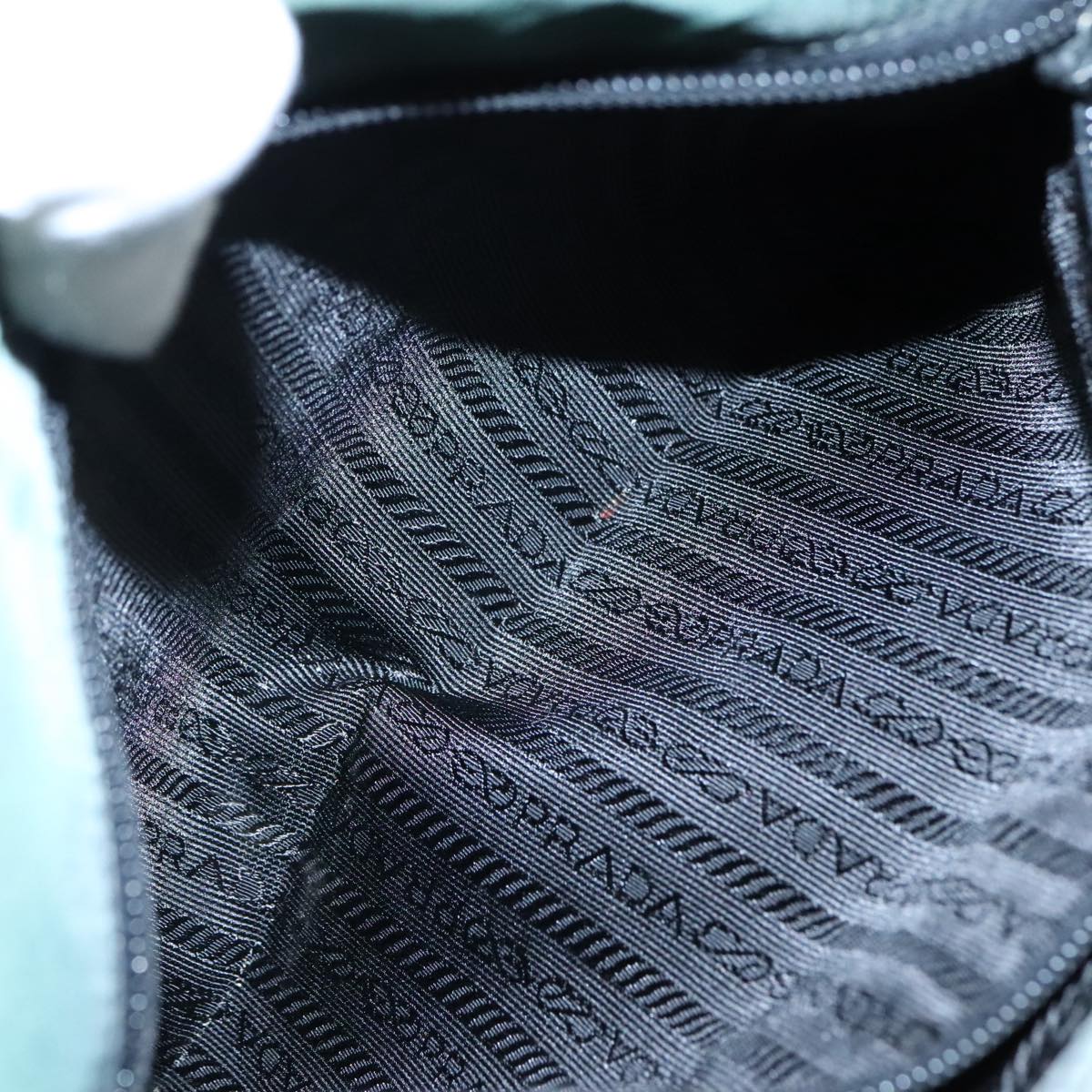 PRADA Shoulder Bag Nylon Green Auth ep7022