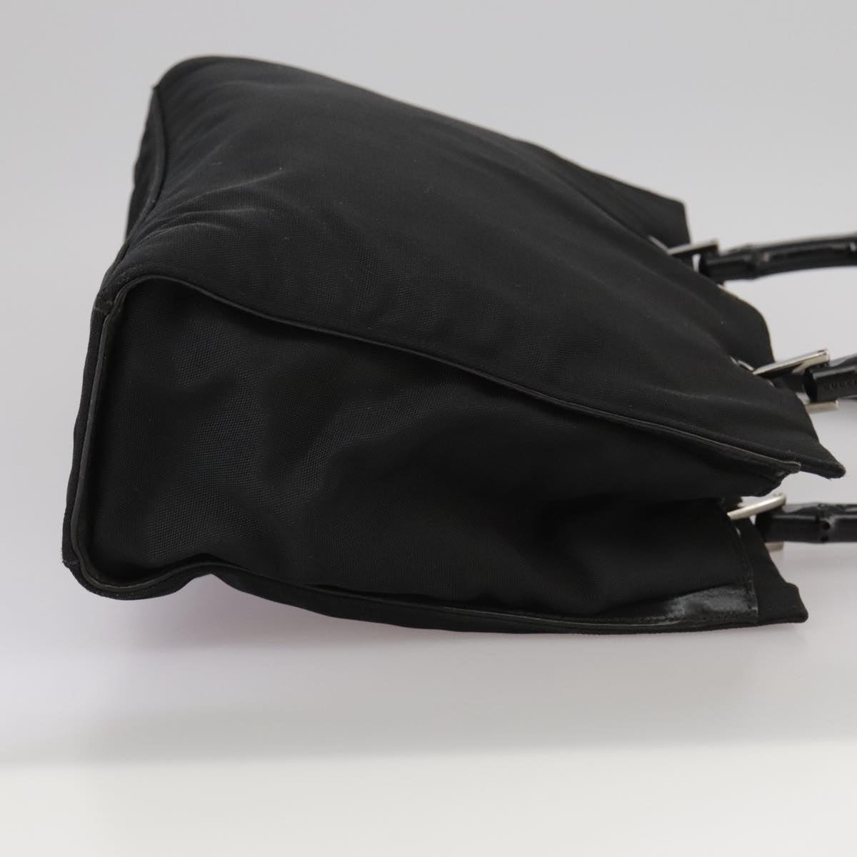GUCCI Bamboo Hand Bag Nylon Black 002 1016 Auth ep7046