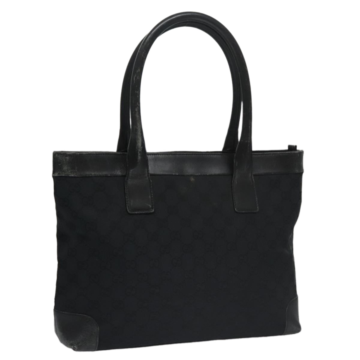 GUCCI GG Canvas Hand Bag Black 33890 Auth ep7056