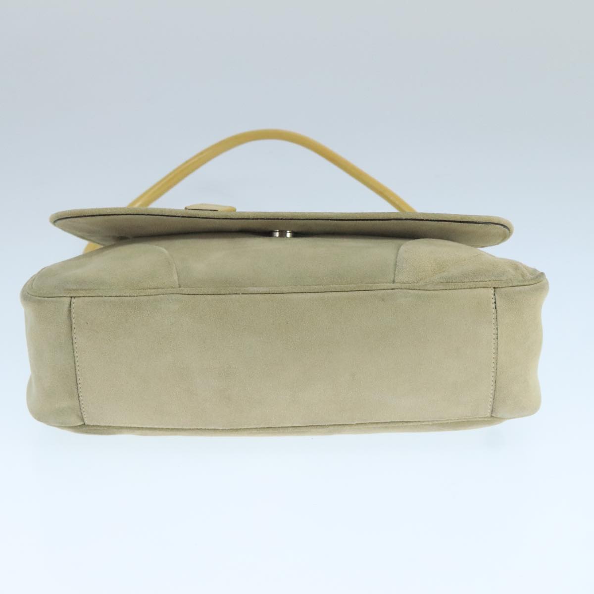 PRADA Shoulder Bag Suede Beige Auth ep7061