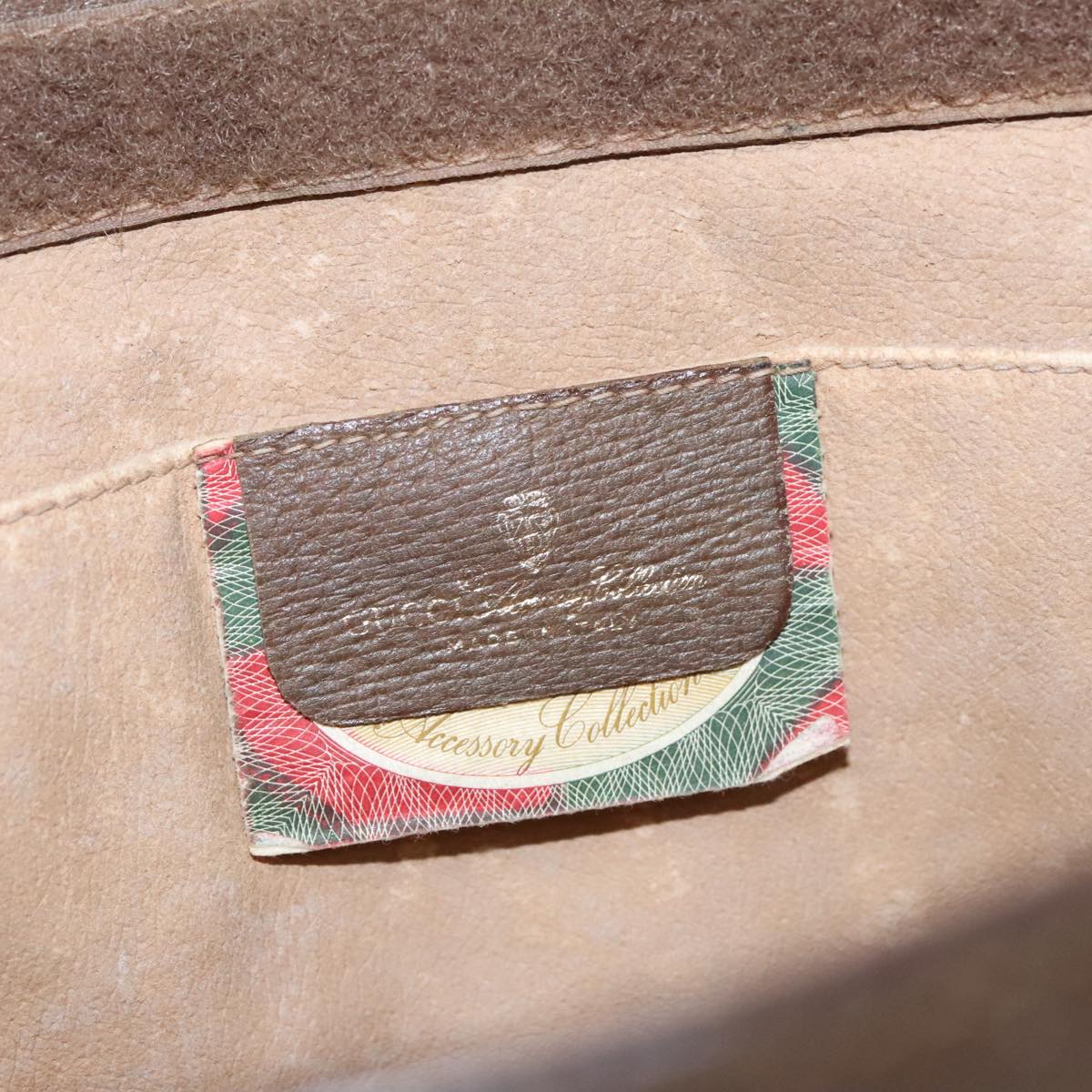 GUCCI GG Supreme Web Sherry Line Clutch Bag PVC Beige Red 89 01 033 Auth ep7068